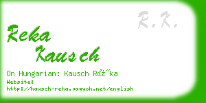 reka kausch business card